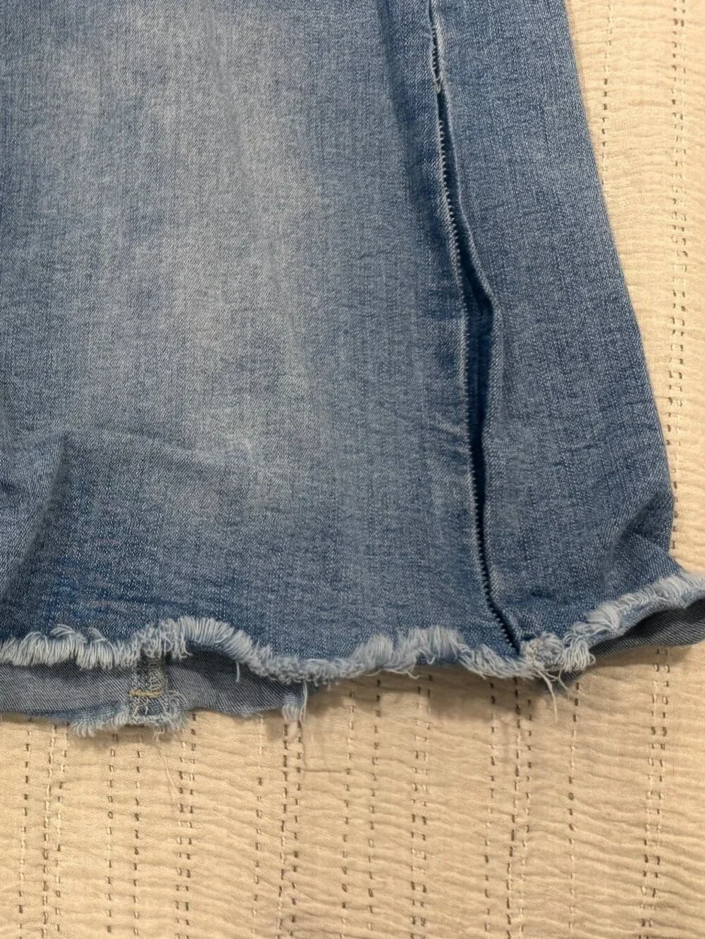 Coco and Carment Button Front Denim Mini Skirt Women Large Stretch Elastic